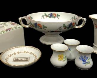 COLLECTION PORCELAIN VASES & DISHES RICHARD GINORI, ROSENTHAL & WINTON