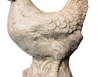 FRENCH CONCRETE ROOSTER GARDEN STATUE