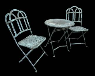 FRENCH WROUGHT IRON PATIO SET