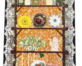 MONUMENTAL FRENCH MOSAIC WALL PLAQUE