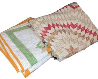 TWO EARLY AMERICANA QUILTS