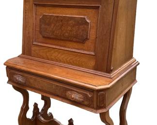 ANTIQUE EASTLAKE DROP FRONT SECRETARY DESK