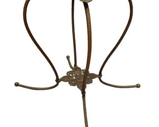 ORNATE VICTORIAN BRASS & MARBLE PLANT STAND