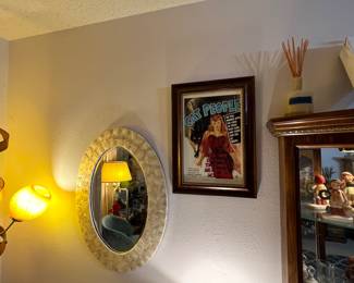 Matching swanky mirror… cool Cat People mini movie poster