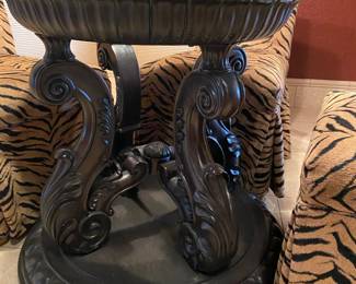 Base of glass top dining table