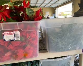 Garage - poinsettia & decor
