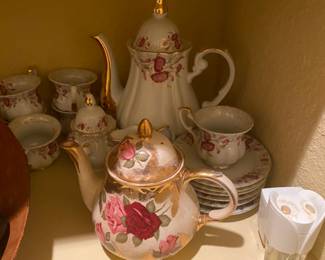 Tea set, coffee pot & more
