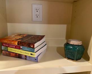 Books & jar with lid