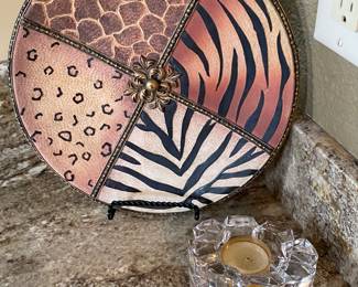 Plate with stand and candle