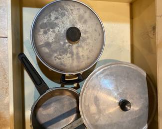 Vintage pans with lids
