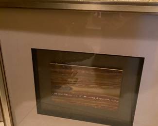 Framed, matted under glass picture