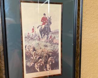 Framed an matted picture - “Getting Down To It”