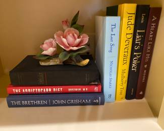 Books & ceramic rose