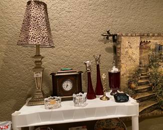 Lamp, clock & other decor