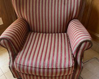 Lovely red striped armchair