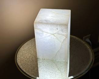 White Onyx Stone Table Lamp