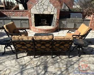 CASTELLE Villa Bianca Cast Aluminum Outdoor Patio Furniture