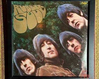 The BEATLES "Rubber Soul" Framed Record with Dust Cover 