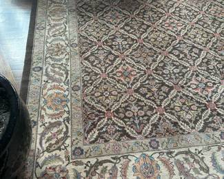 Large Hand Knotted Area Rug (9' x 12')