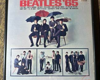 The BEATLES "Beatles '65" Framed Record with Dust Cover 