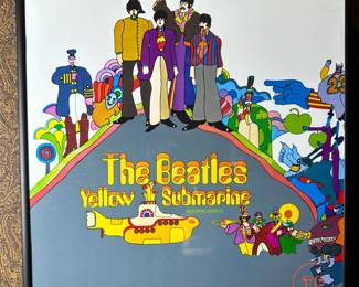 The BEATLES "Yellow Submarine" Framed Record with Dust Cover 