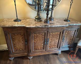 Ernest Hemingway Collection by THOMASVILLE Marble Topped Sideboard / Buffet