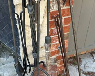 Wrought Iron / Cast Iron Fireplace Tools