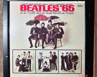 The BEATLES "Beatles '65" Framed Record with Dust Cover 