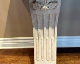 Neoclassical Travertine Hallway Console Table