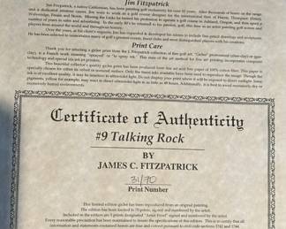 "#9 Talking Rock" Signed Limited Edition Giclee by JAMES C FITZPATRICK