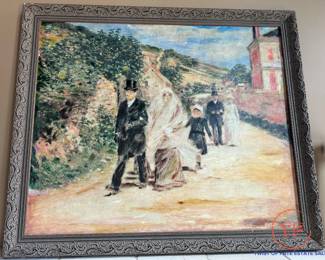"The Wedding March" by Theodore Robinson Oil on Canvas Reproduction