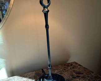 Bristol Table Lamp(s) in Aged Iron with Linen Shade