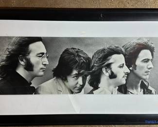 Framed Panoramic of THE BEATLES (45" x 21")