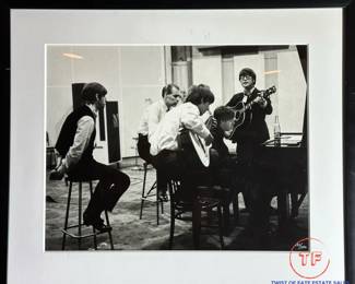 DEZO HOFFMAN Photo "The Beatles with George Martin Recording 'A Hard Day's Night' " (February 1964) Limited Edition from ORIGINAL Negative (153/250) - 24" x 28"