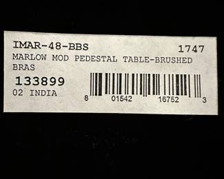 Marlow Mod Pedestal Table in Brushed Brass