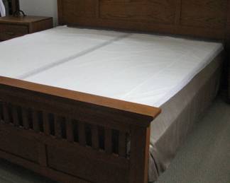 King bed frame/springs. Needs mattress