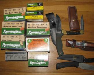 Some of the ammo, knives