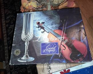 Longchamp Crystal Stemware Boxed Set