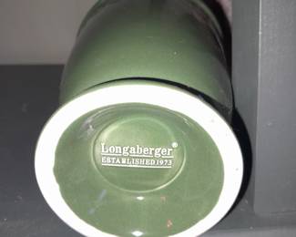Longaberger Pottery Green Vase