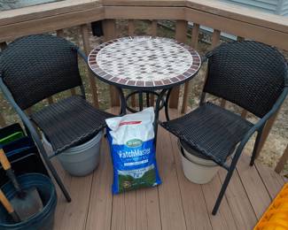 3 Piece Tiled Bistro Table