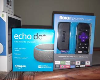 BRAND NEW Amazon Echo Dot & Roku Express