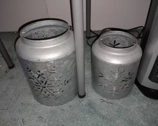 Snowflake Tin Candle Holders