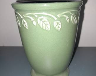 Longaberger Pottery Green Vase