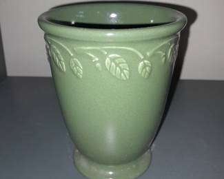 Longaberger Pottery Green Vase