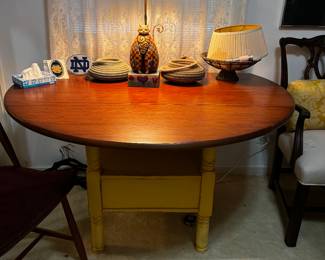 Circular Wood Table, $200