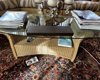 Wicker Coffee Table, $150