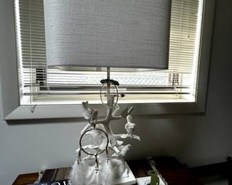 White Painted Table Lamp