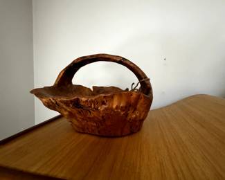 Burled Wood Basket