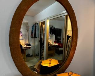 Oval Fabric Mirror 