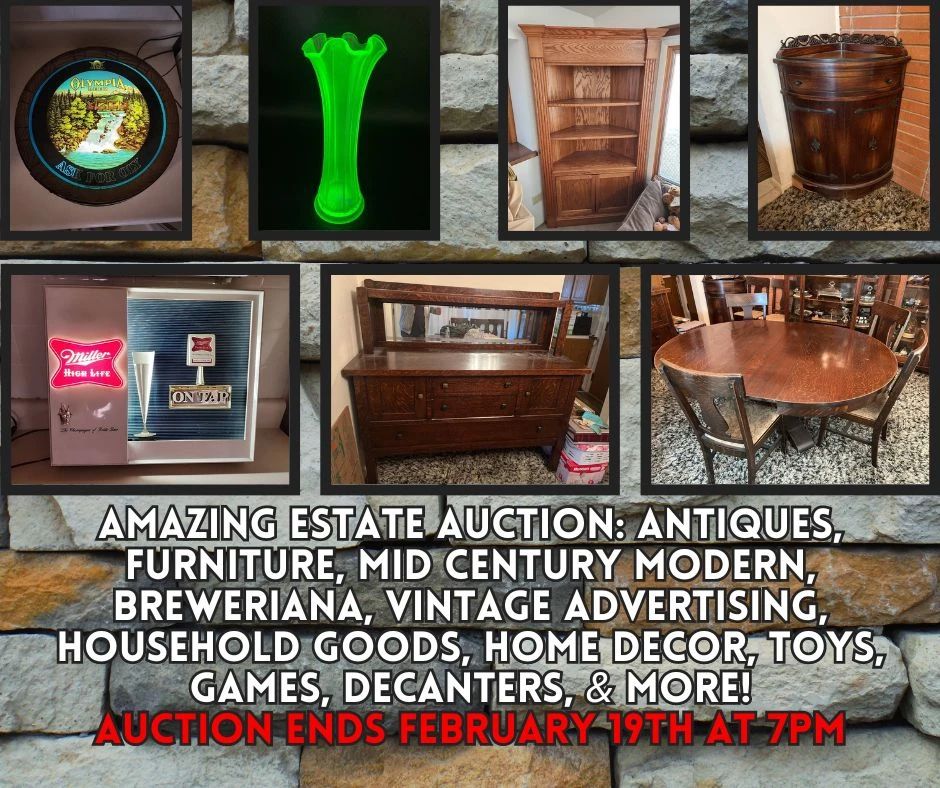 AMAZING Estate Auction: Antiques, Furniture,... starts on 2/9/2024